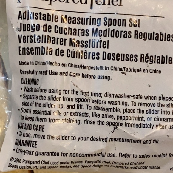 Pampered Chef Bamboo Spoons set of 2 7 inch RARE - Picture 2 of 3